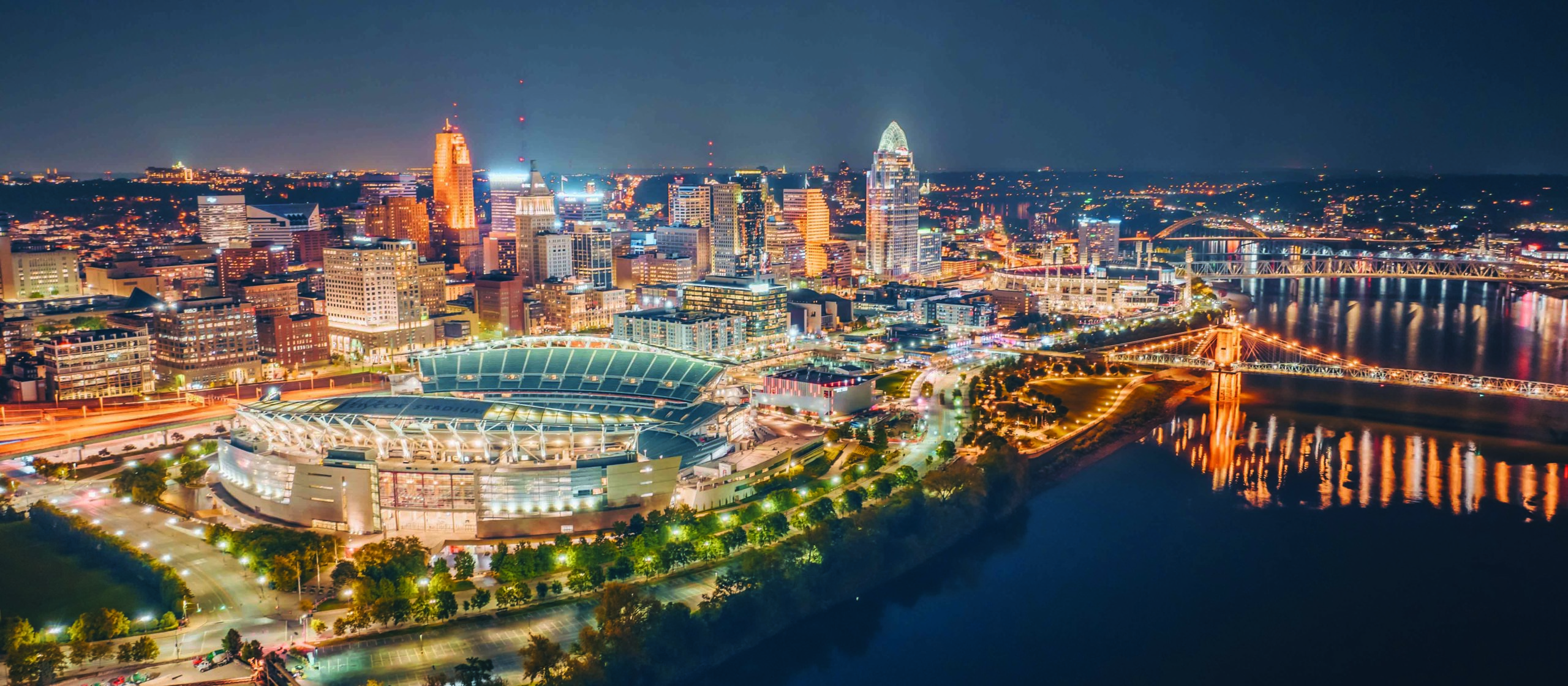 Cincinnati Waterfront at Night